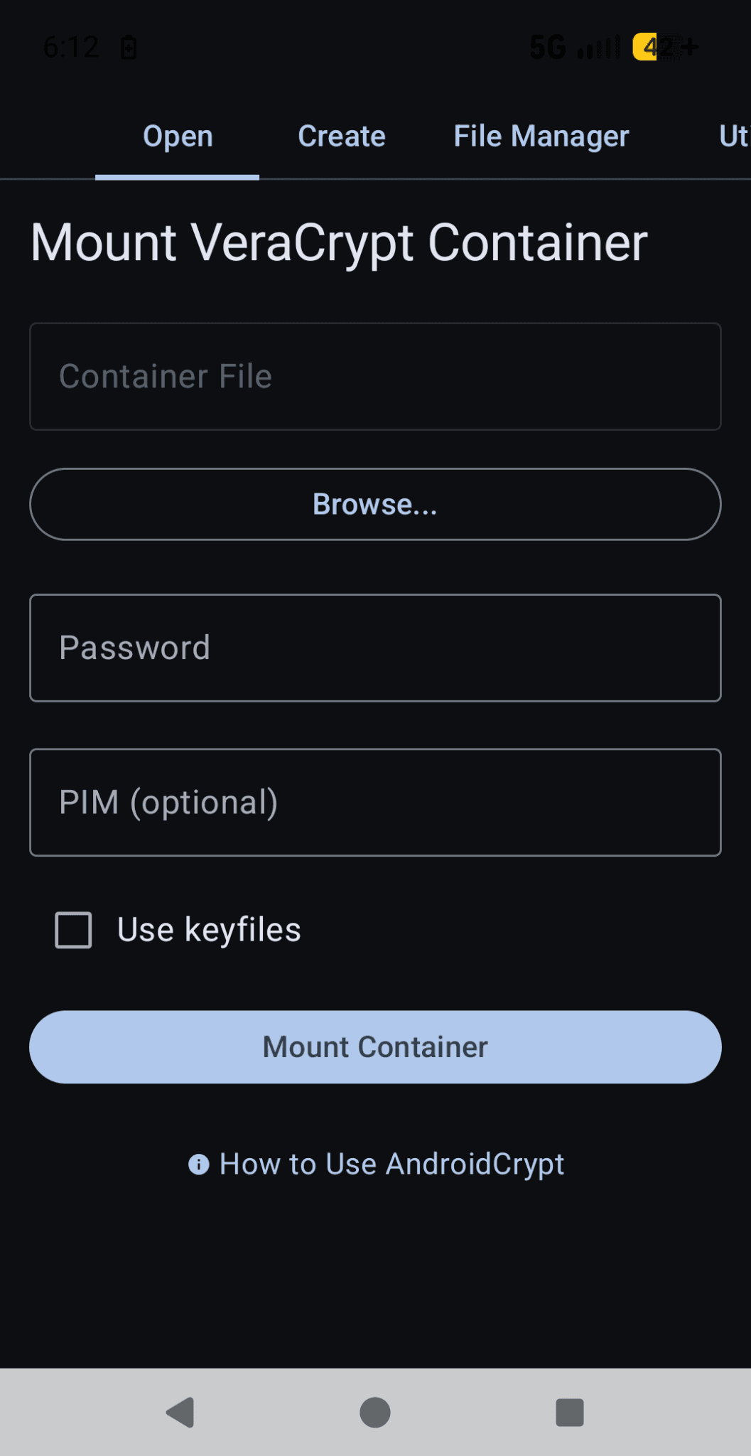 Скриншот 1 — androidcrypt