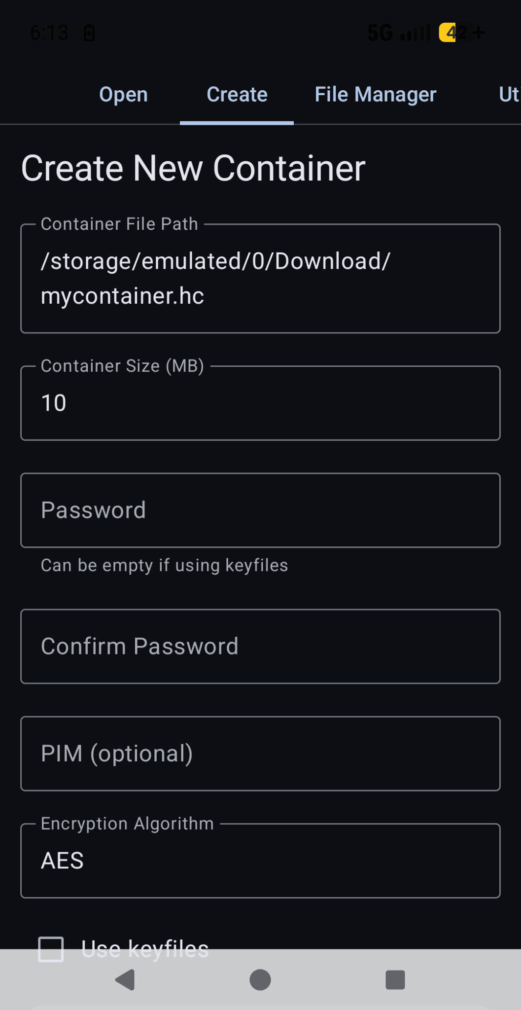 Скриншот 2 — androidcrypt