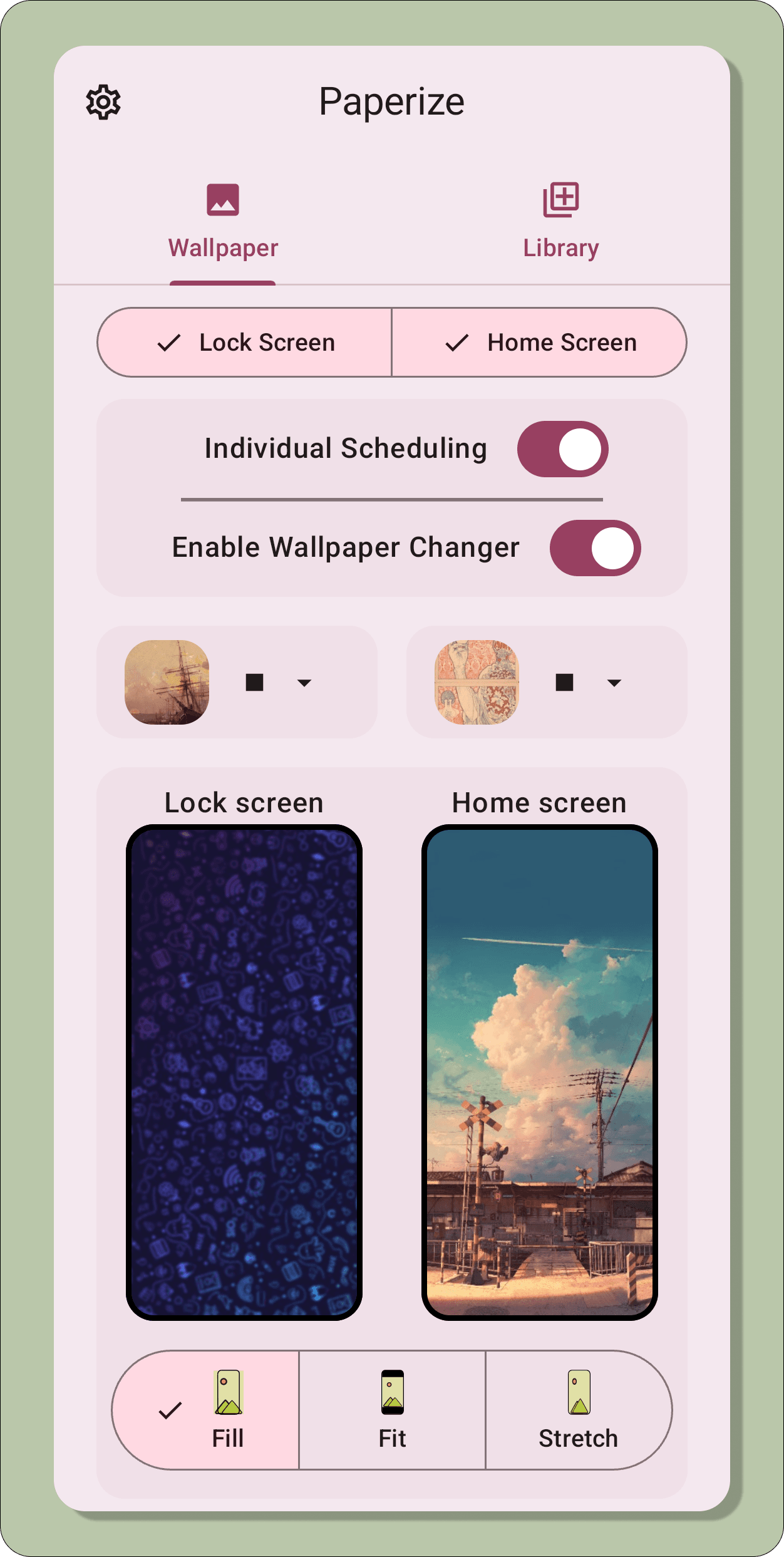 Скриншот 2 — Paperize - A Wallpaper Changer