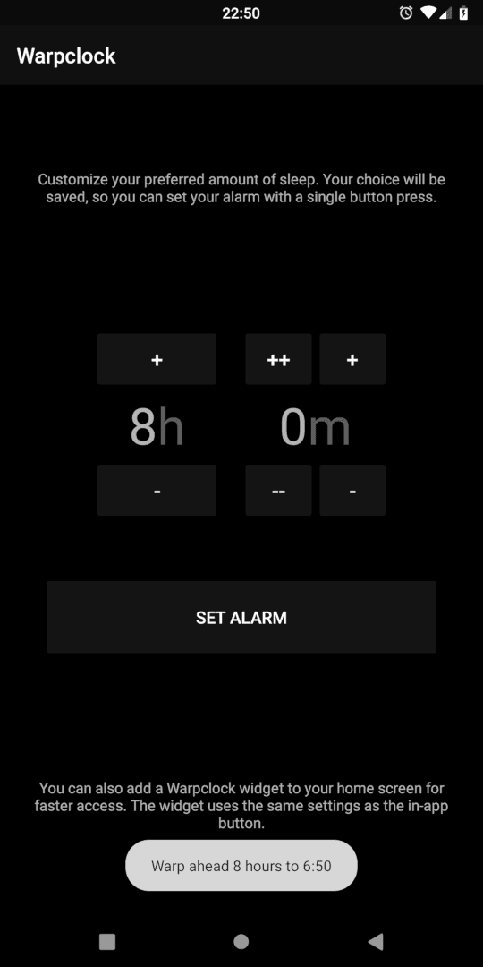 Скриншот 1 — Warpclock