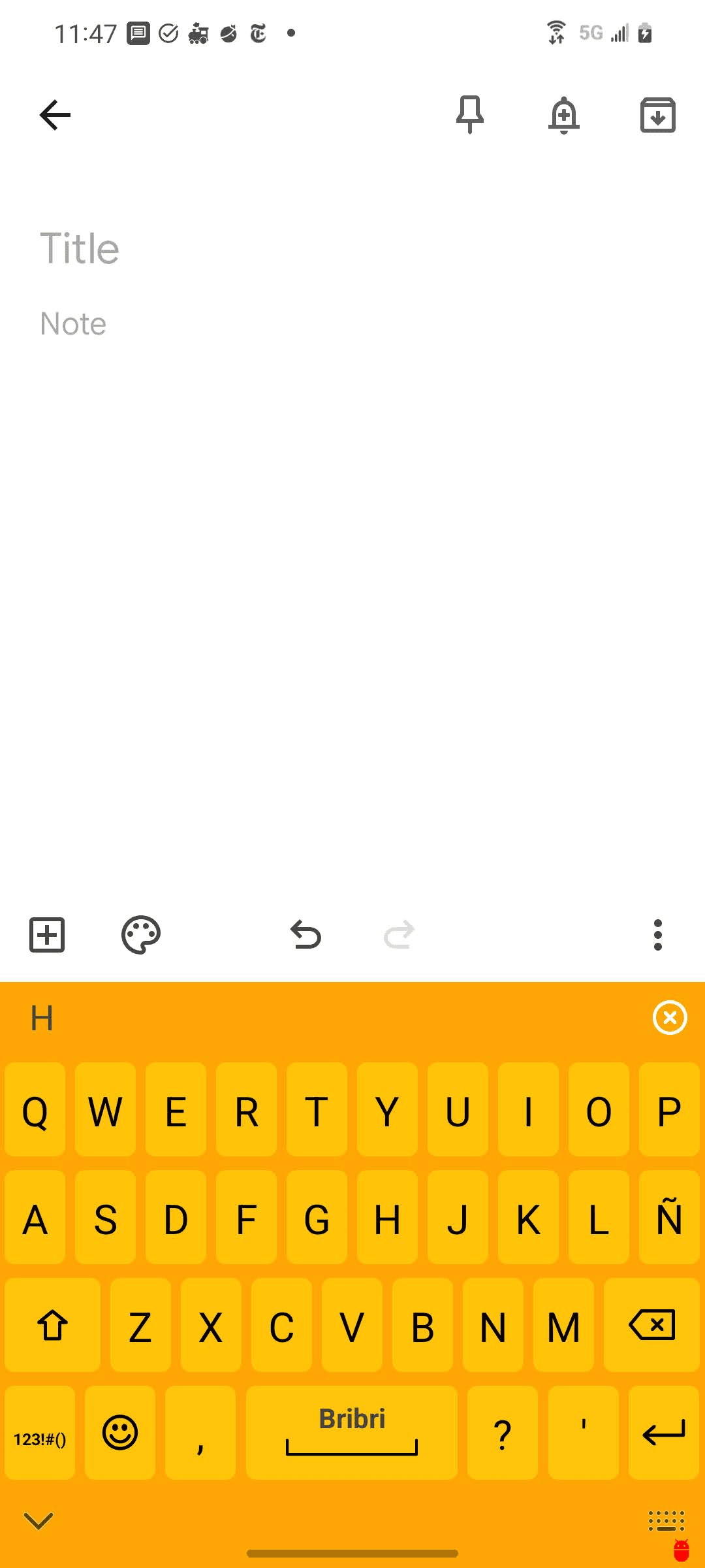 Скриншот 1 — Bribri for AnySoftKeyboard