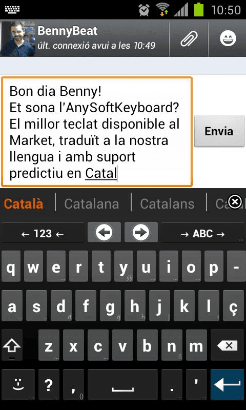 Скриншот 2 — Catalan for AnySoftKeyboard