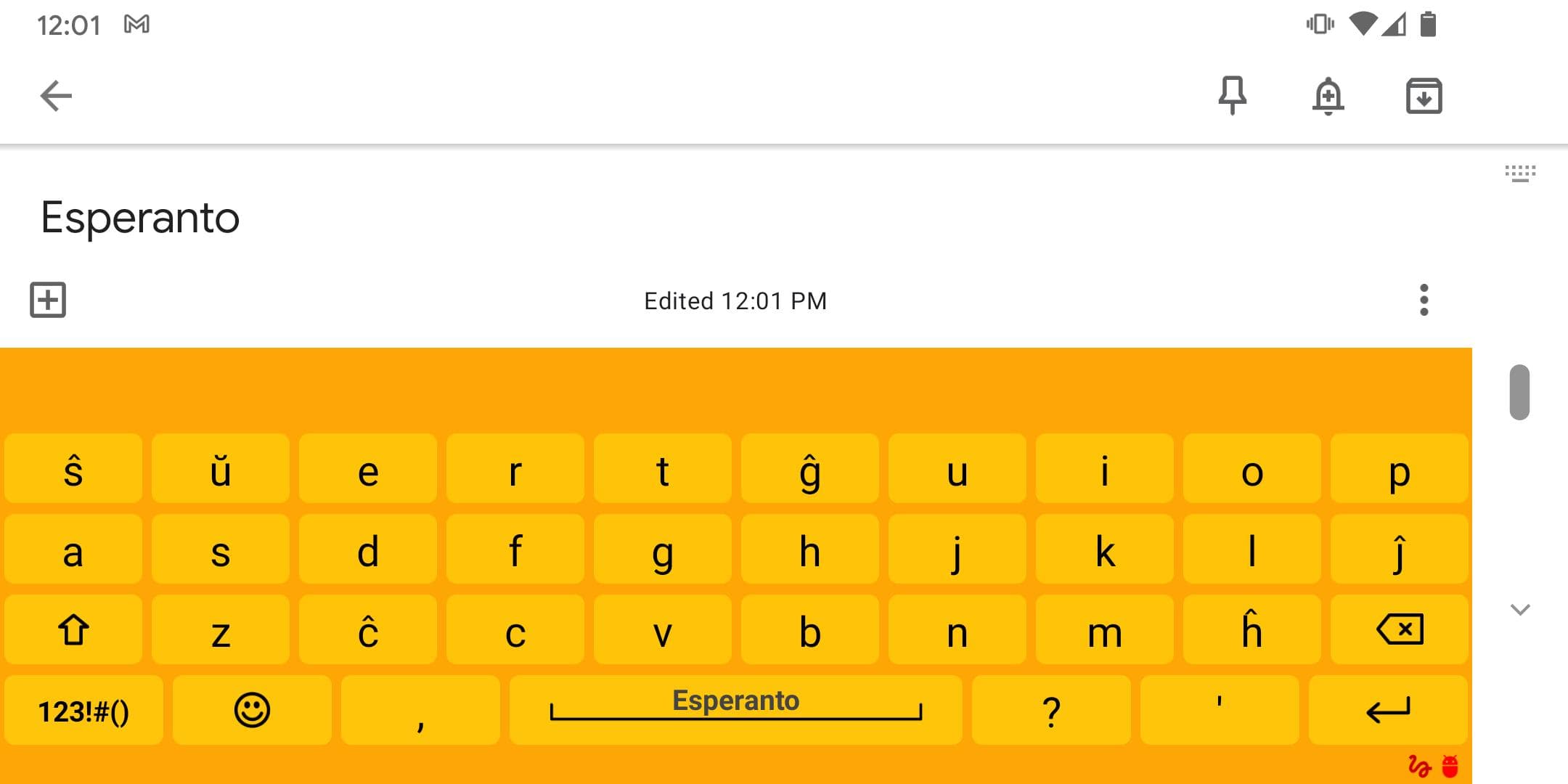 Скриншот 2 — Esperanto for AnySoftKeyboard