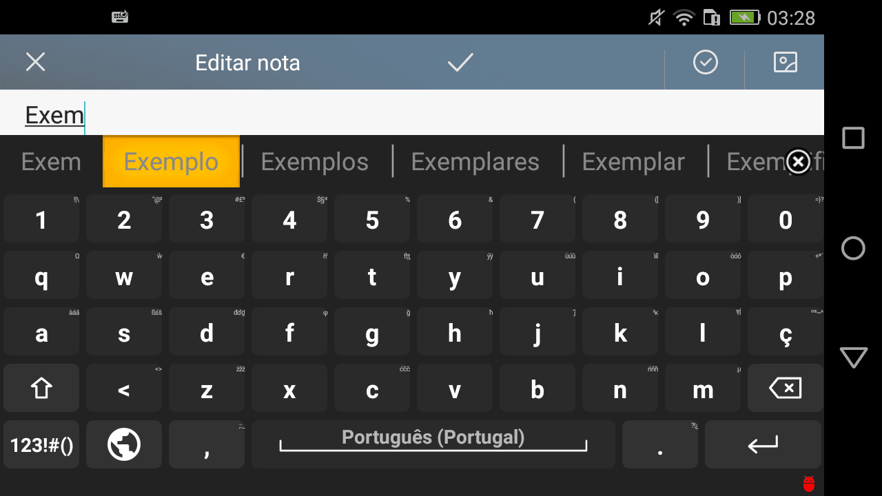 Скриншот 2 — Portuguese for AnySoftKeyboard