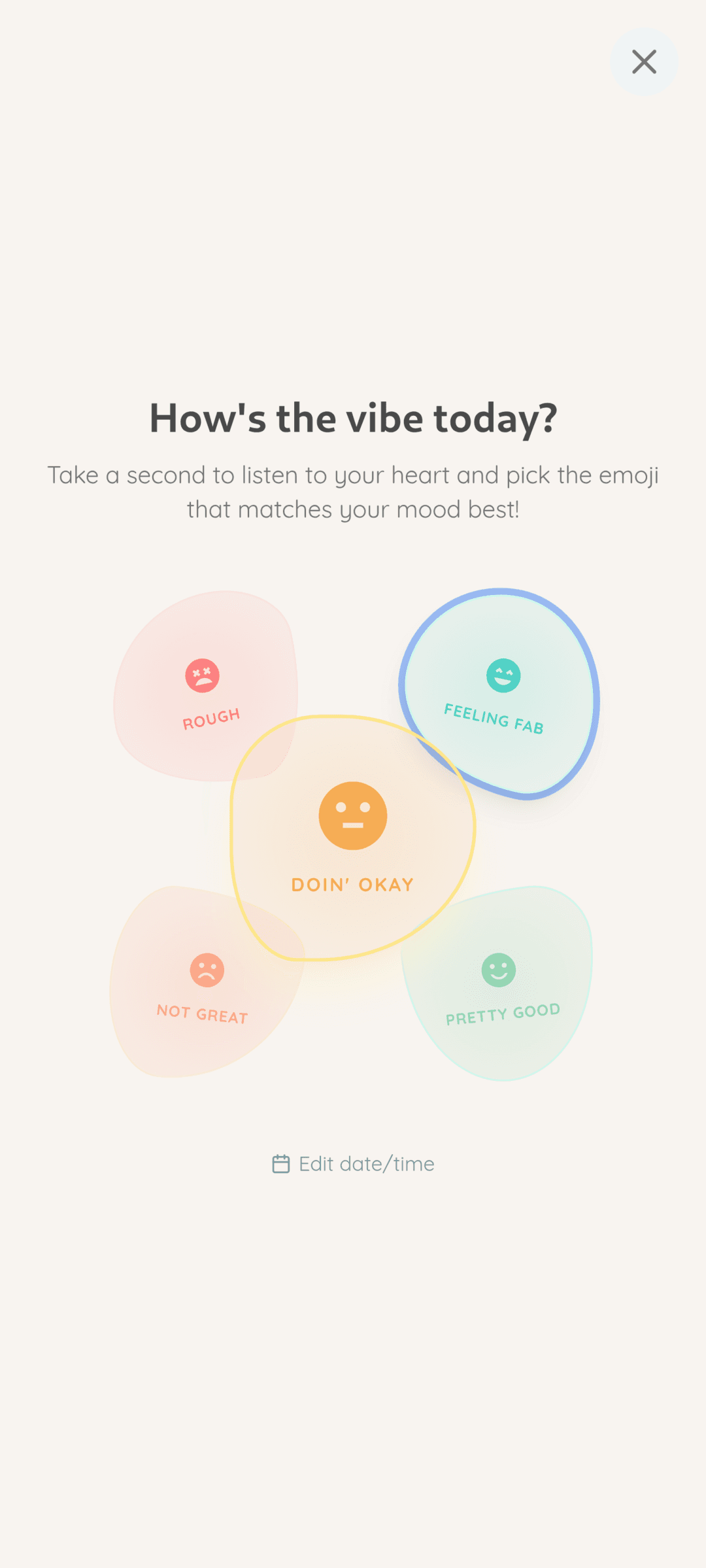 Скриншот 1 — Vibecheck: Private Mood Tracker