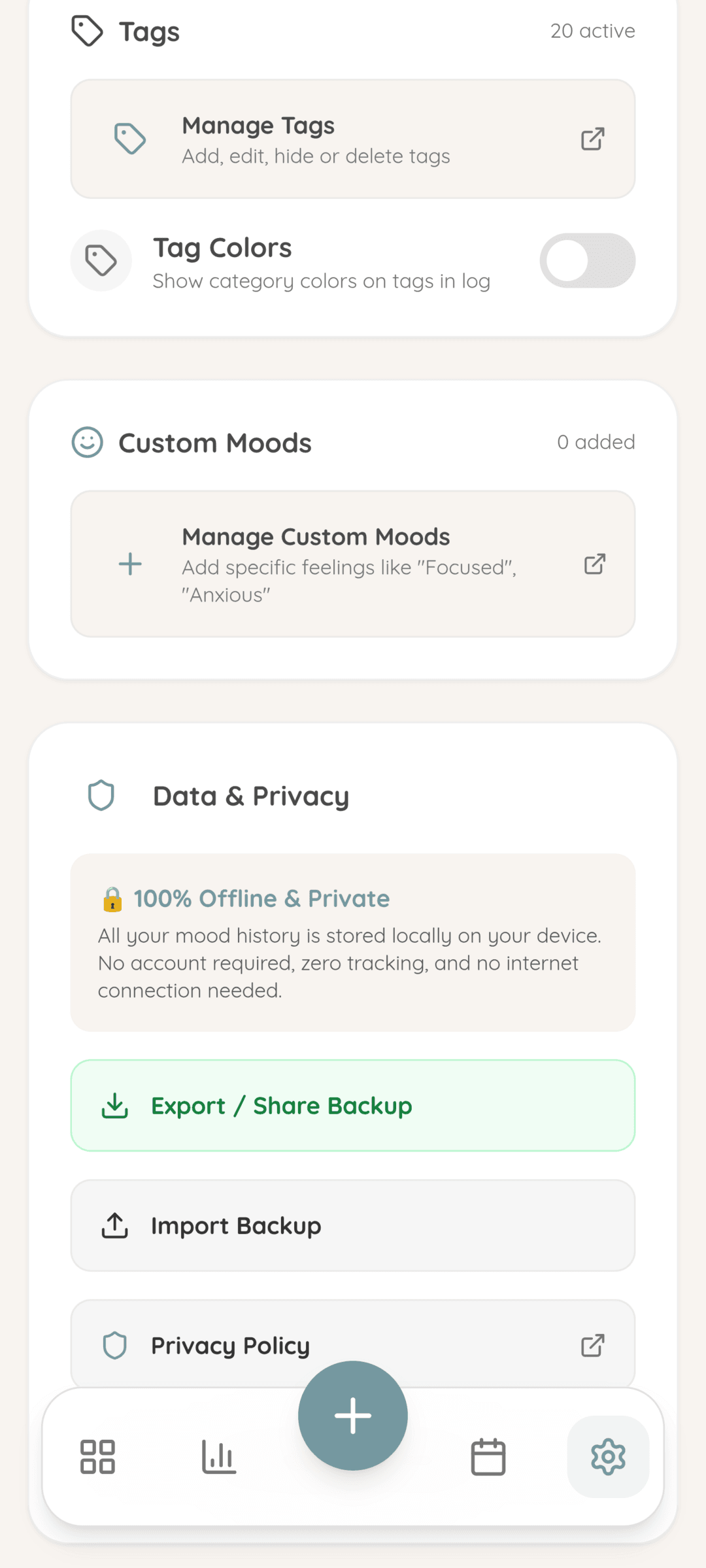 Скриншот 7 — Vibecheck: Private Mood Tracker