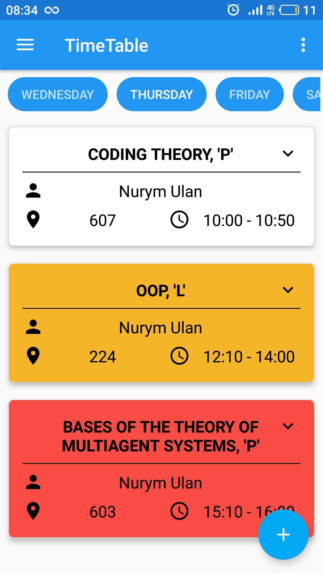 Скриншот 5 — Timetable