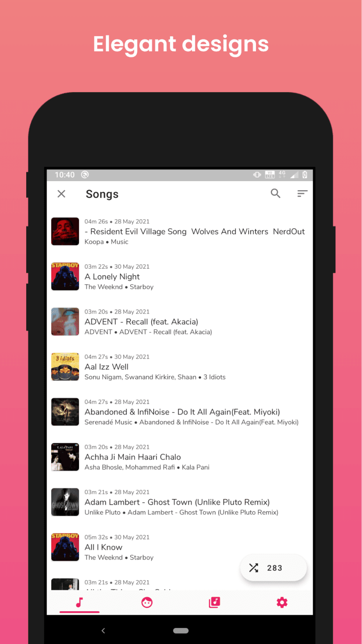 Скриншот 1 — Music Player Lite
