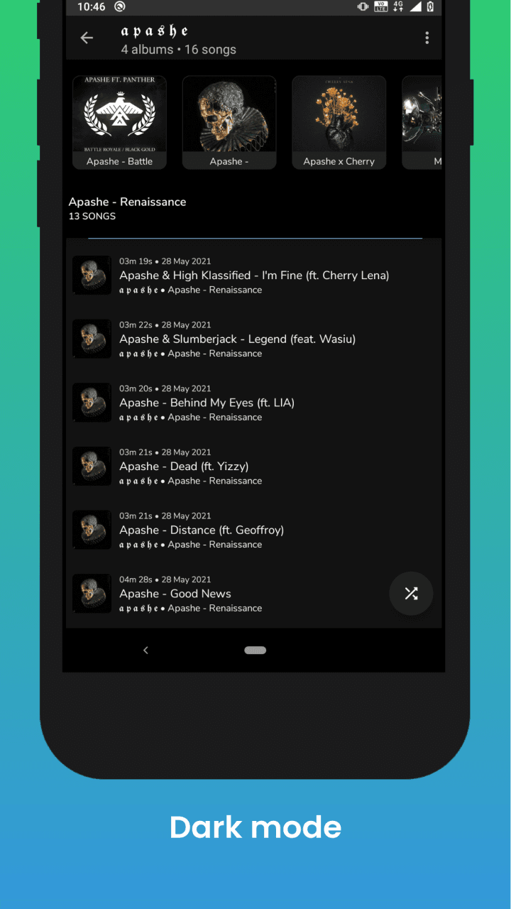 Скриншот 3 — Music Player Lite