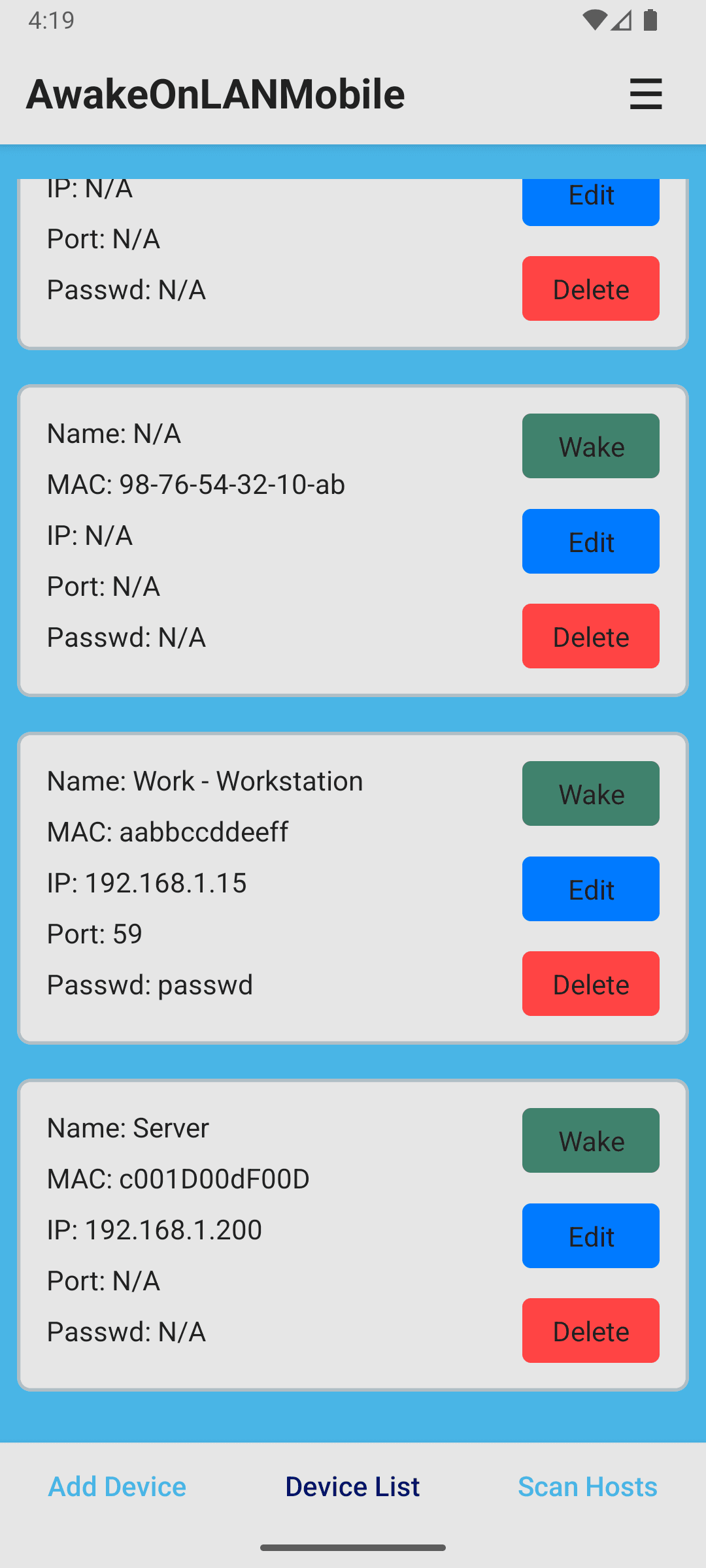 Скриншот 7 — AwakeOnLANMobile