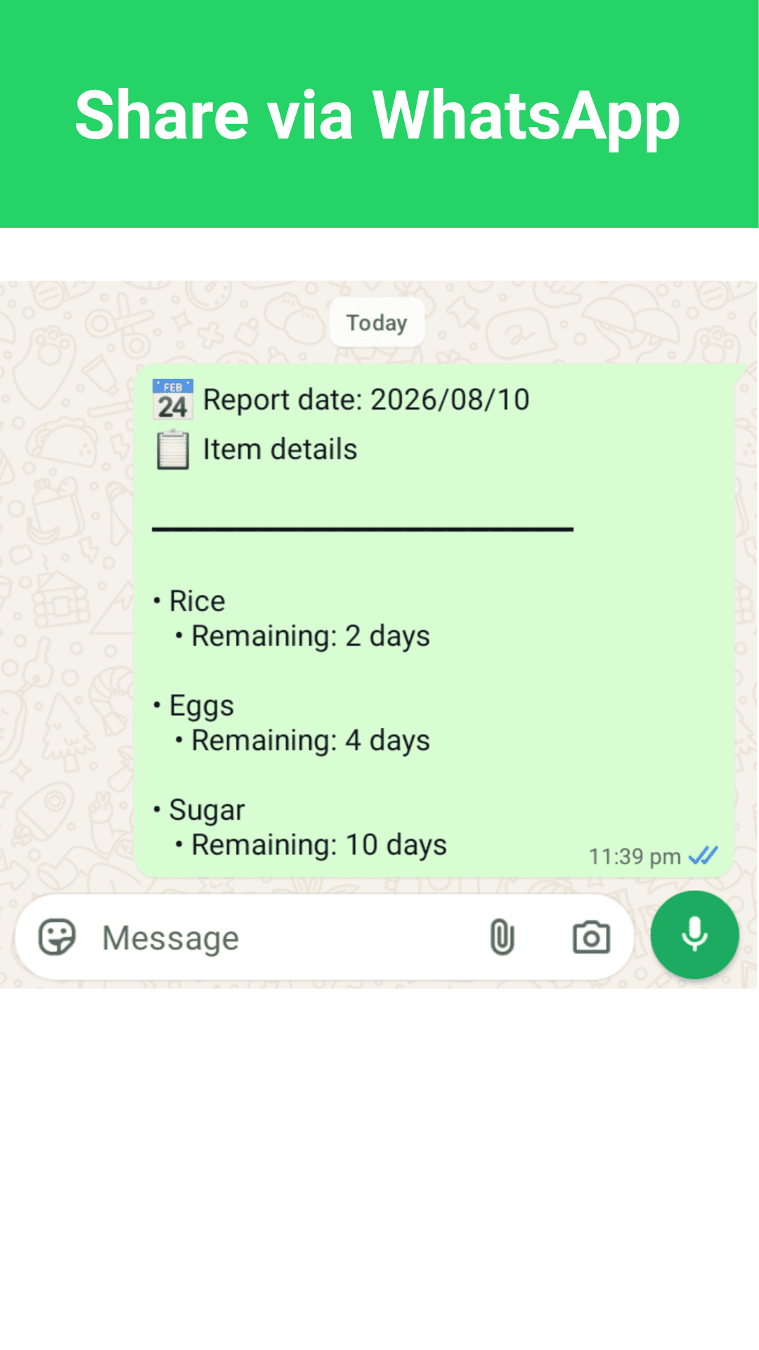 Скриншот 5 — Baly Groceries Tracker