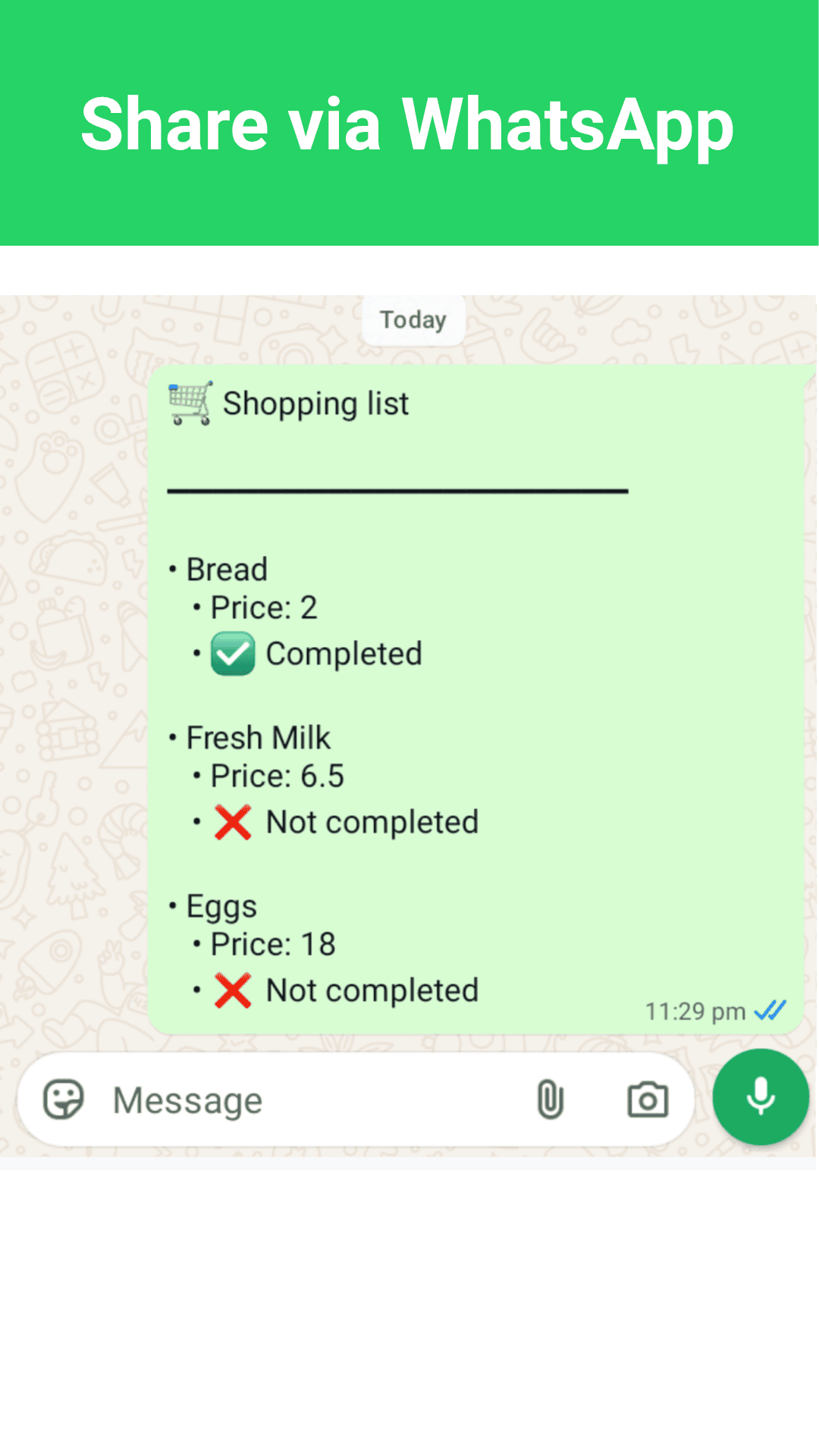 Скриншот 6 — Baly Groceries Tracker