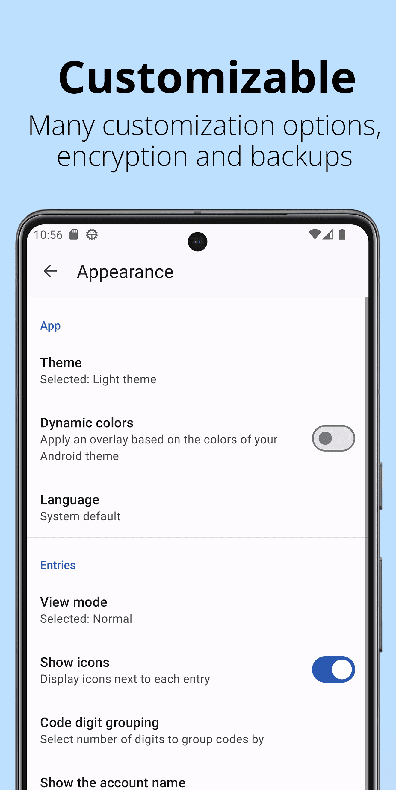 Скриншот 2 — Aegis Authenticator