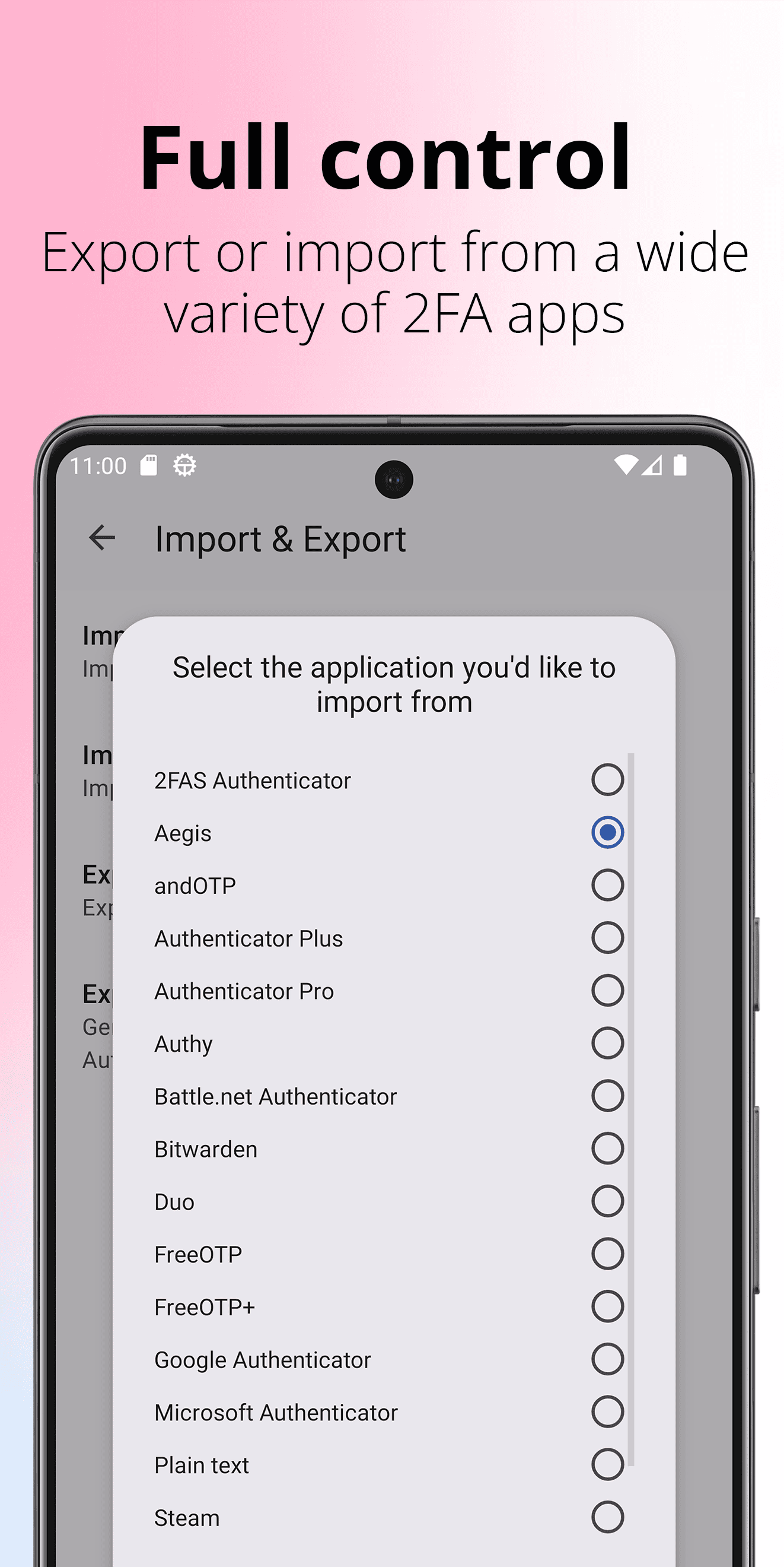 Скриншот 8 — Aegis Authenticator