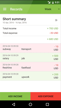 Скриншот 1 — Money Tracker