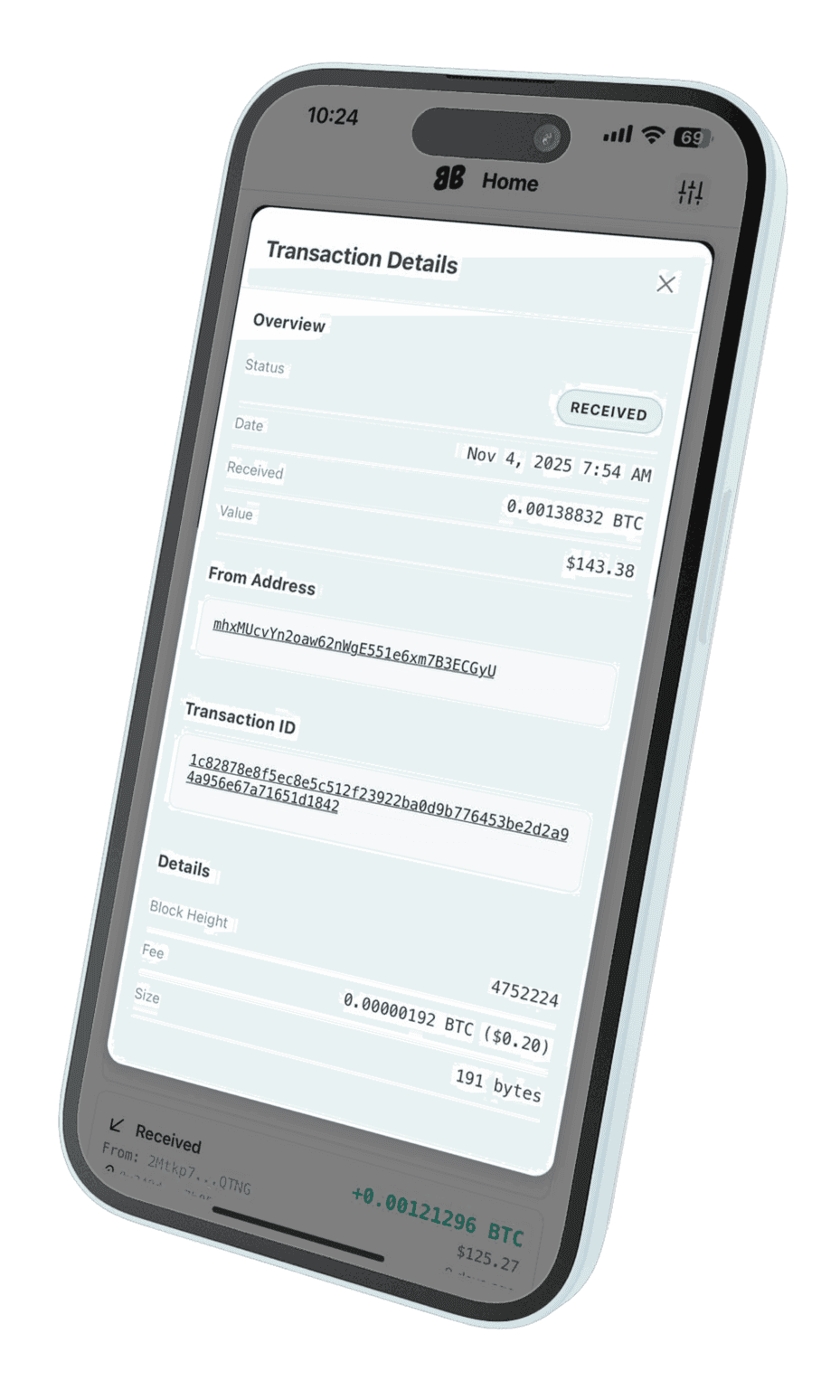 Скриншот 4 — Bold Bitcoin Wallet