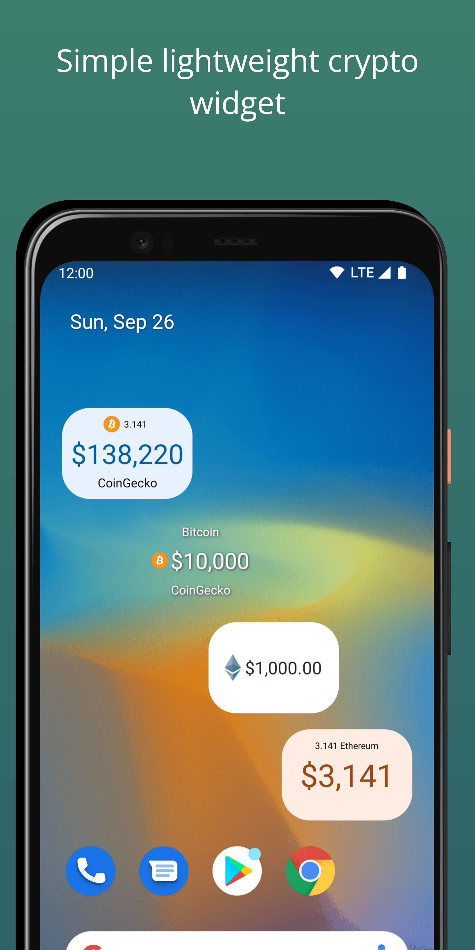 Скриншот 1 — Simple Crypto Widget