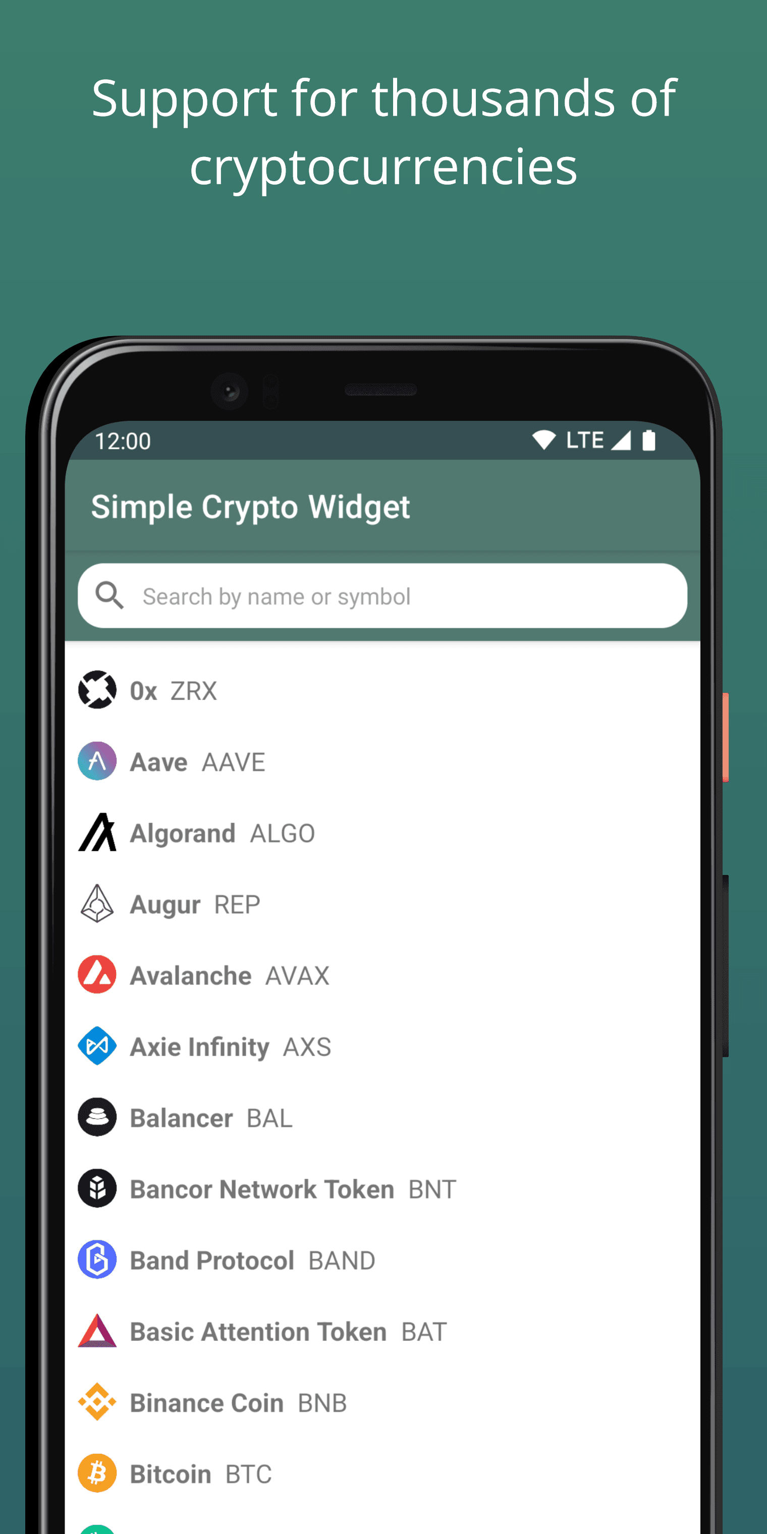 Скриншот 2 — Simple Crypto Widget