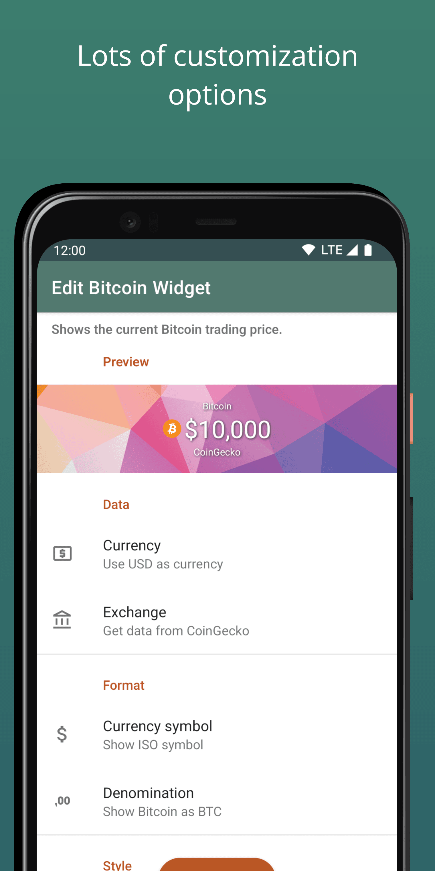 Скриншот 4 — Simple Crypto Widget