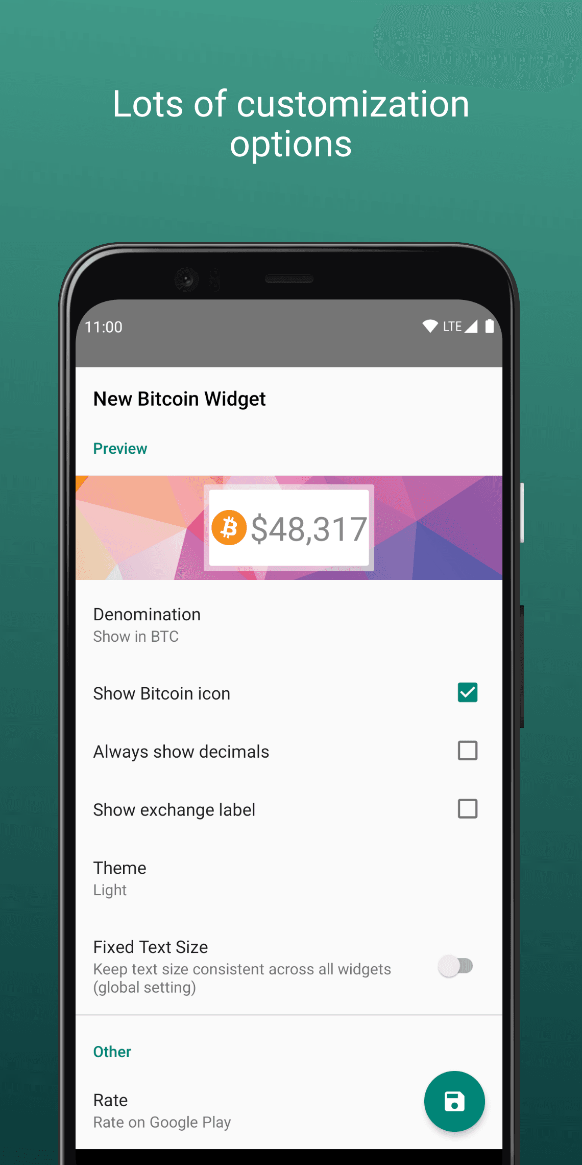 Скриншот 5 — Simple Crypto Widget