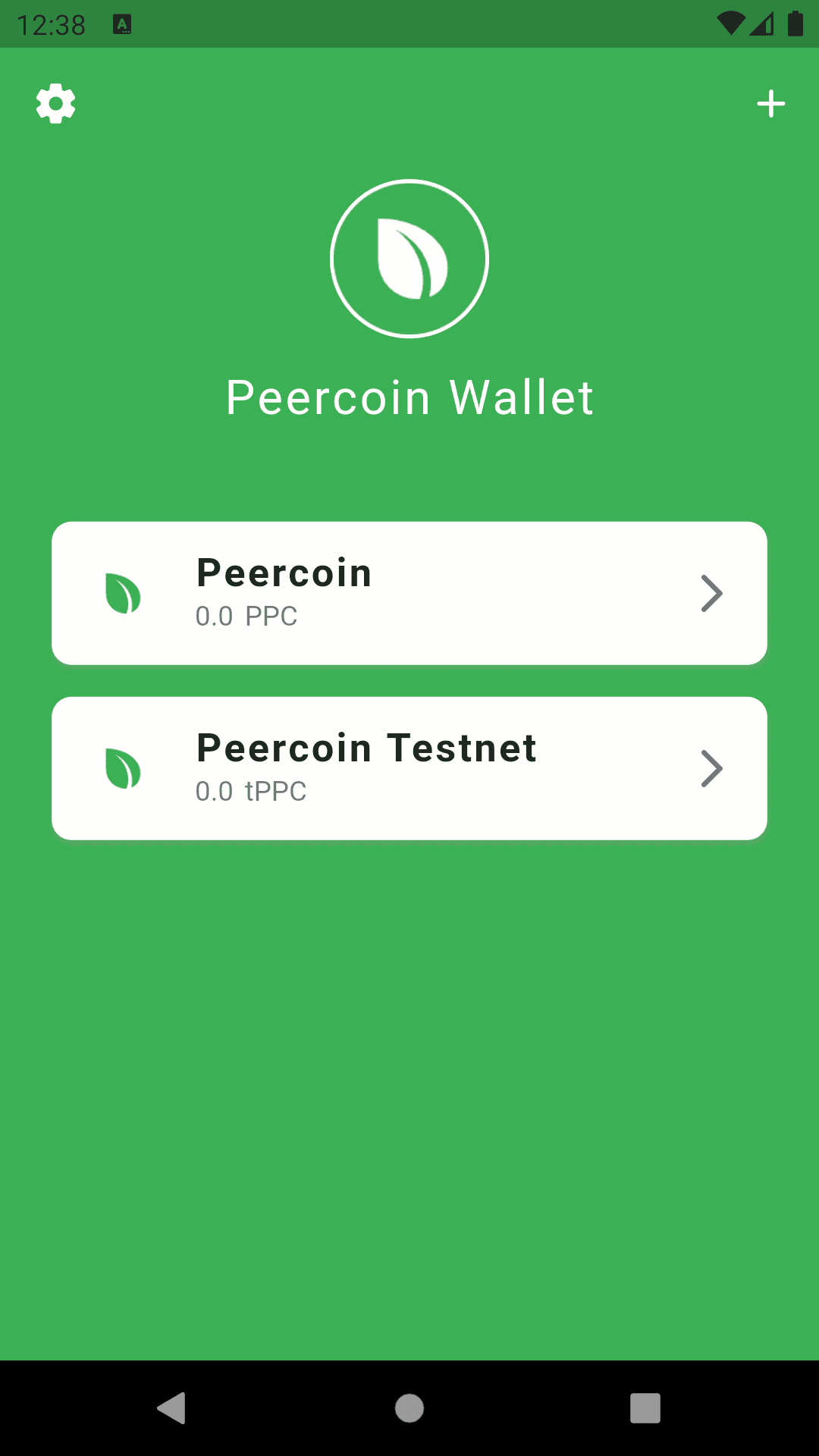 Скриншот 1 — Peercoin Wallet
