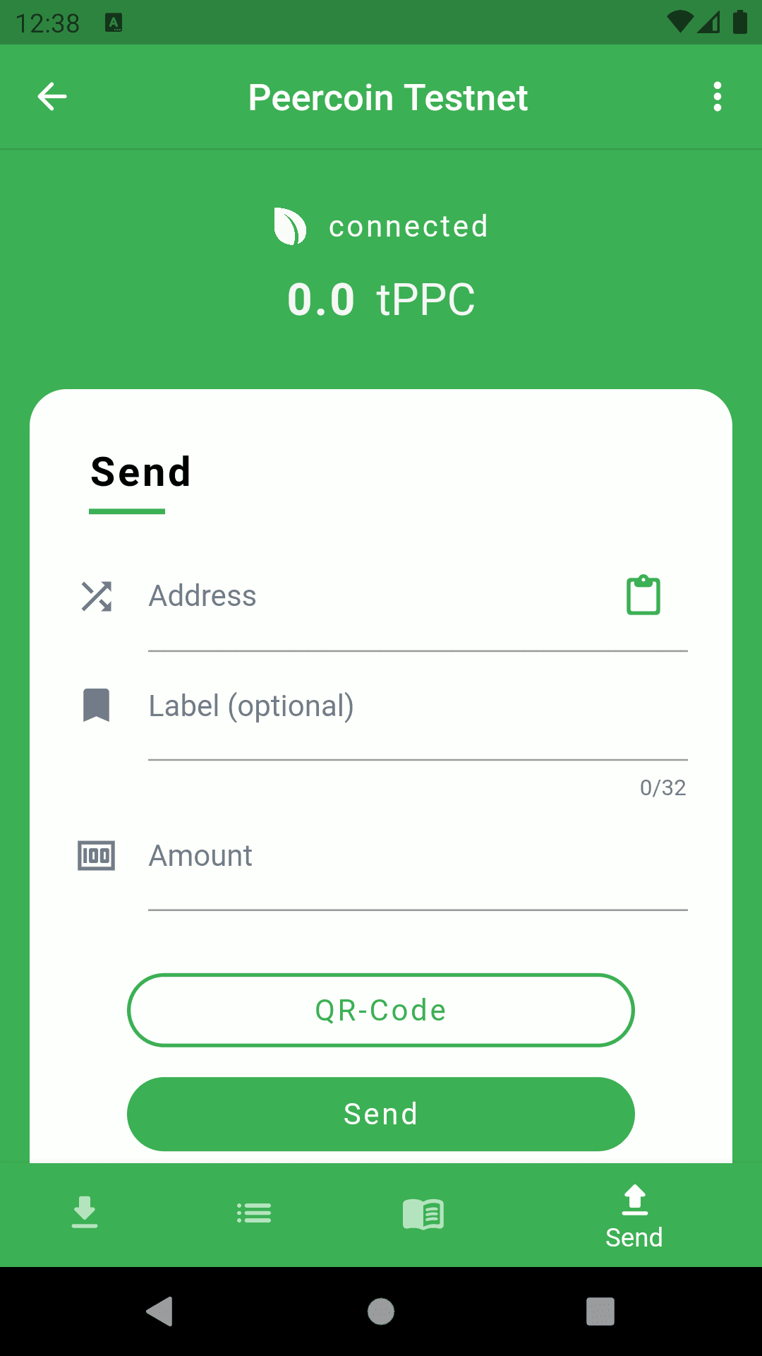 Скриншот 3 — Peercoin Wallet