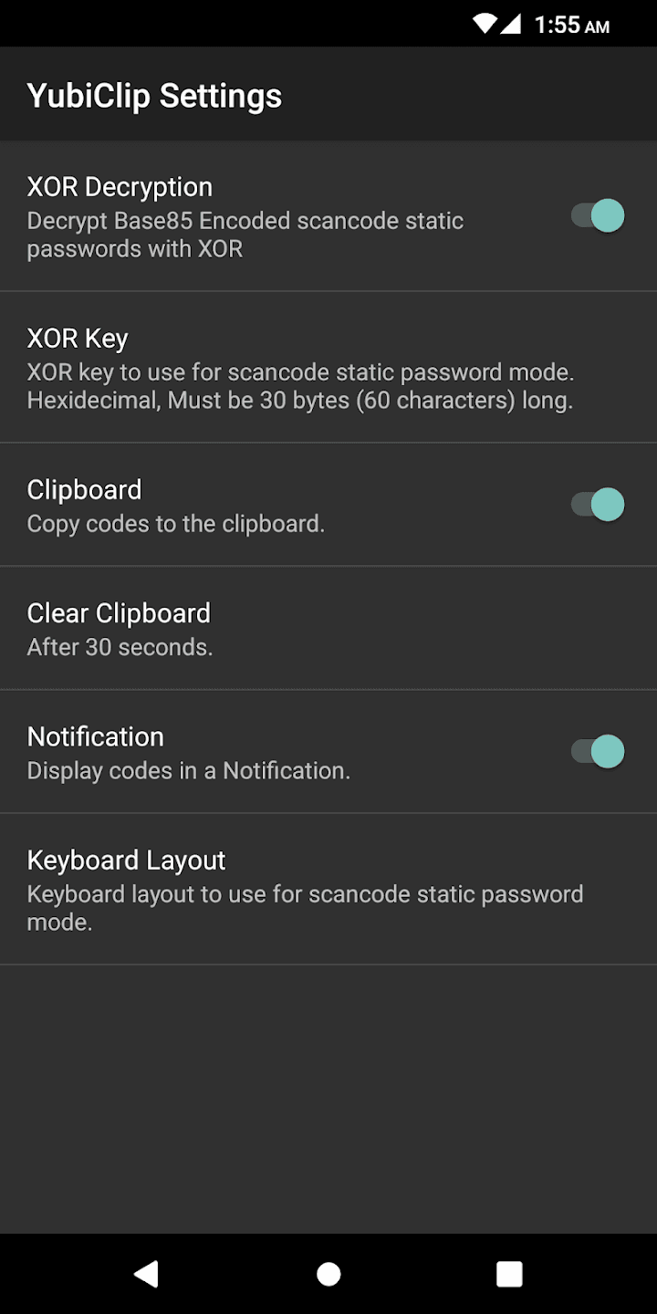 Скриншот 1 — YubiClip XOR