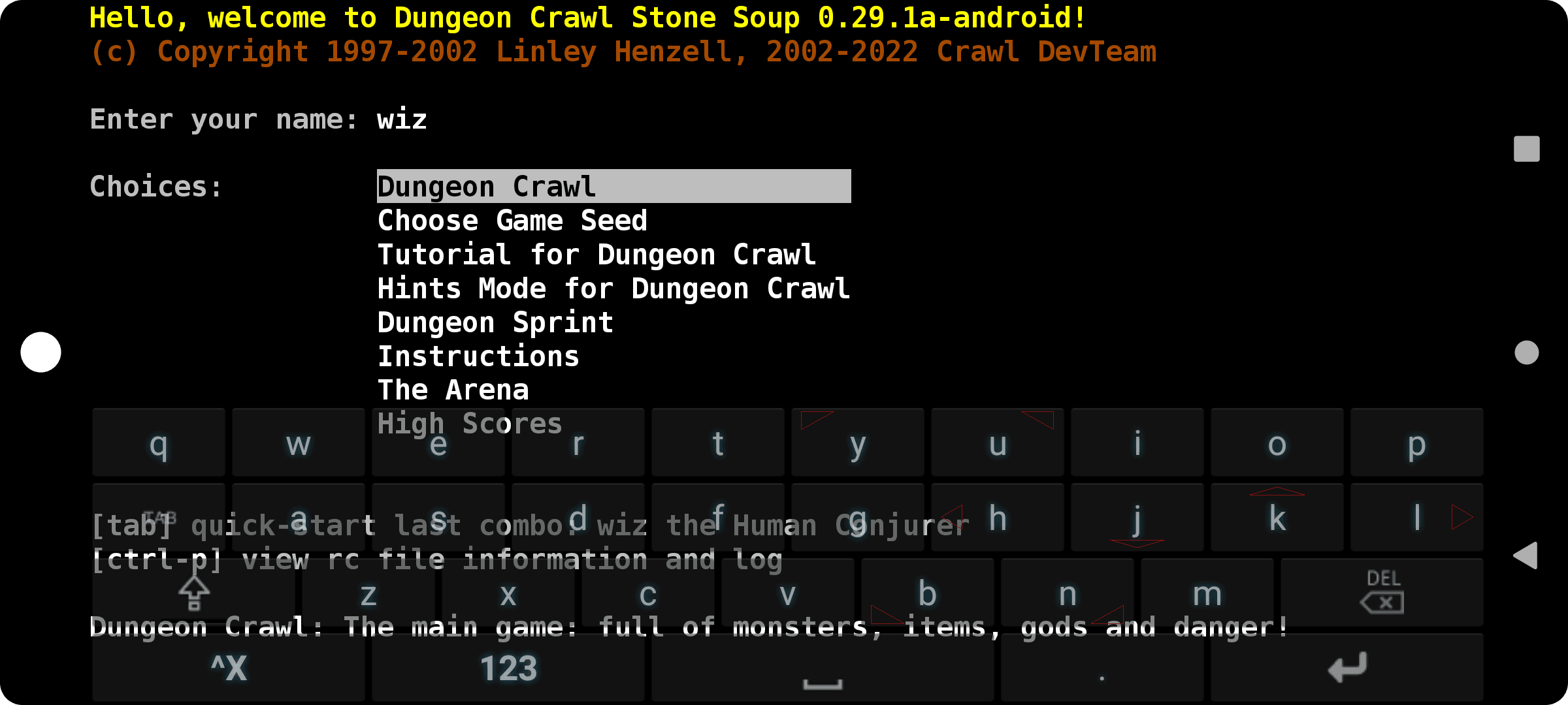 Скриншот 3 — Dungeon Crawl: Stone Soup for Android