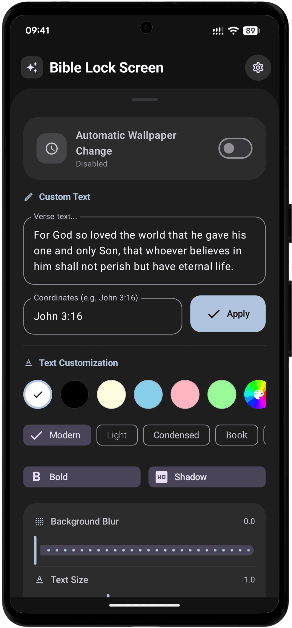 Скриншот 3 — Bible Lock Screen
