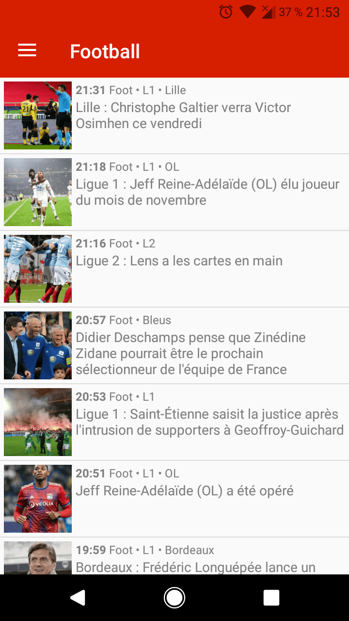 Скриншот 1 — Equipe RSS