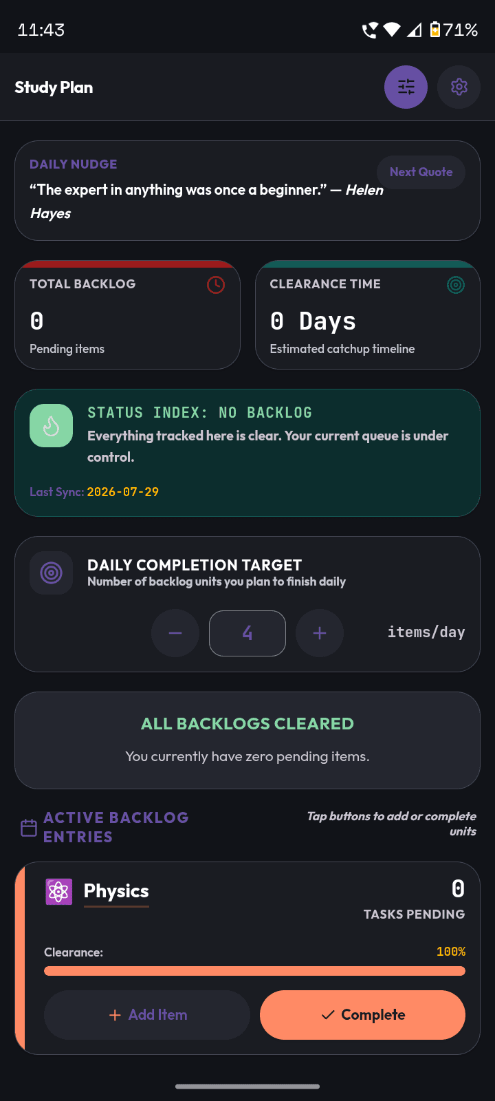 Скриншот 1 — Backlog Tracker