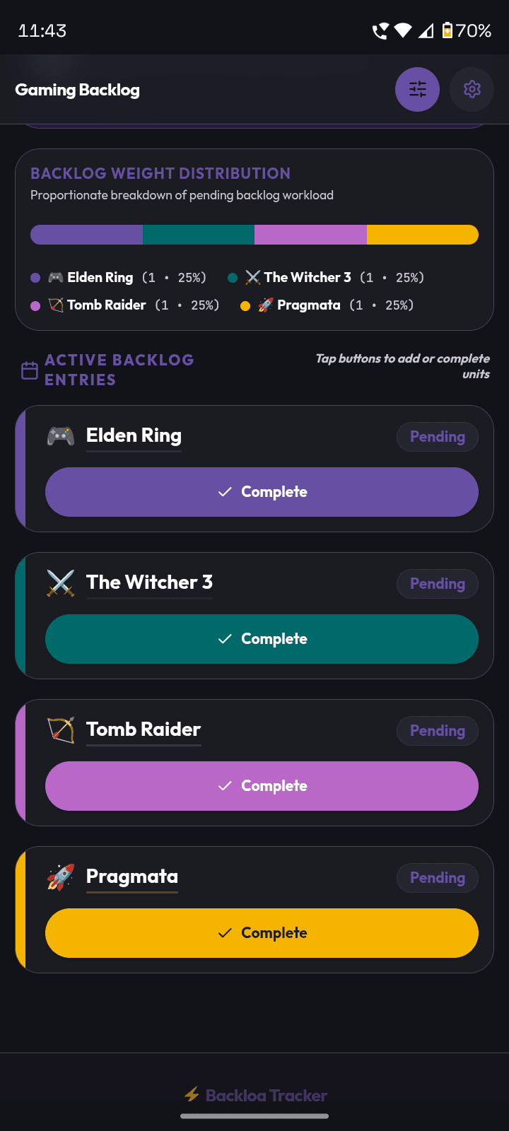 Скриншот 4 — Backlog Tracker