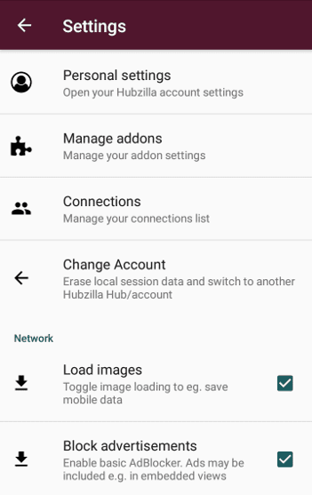 Скриншот 6 — Nomad - Hubzilla for Android