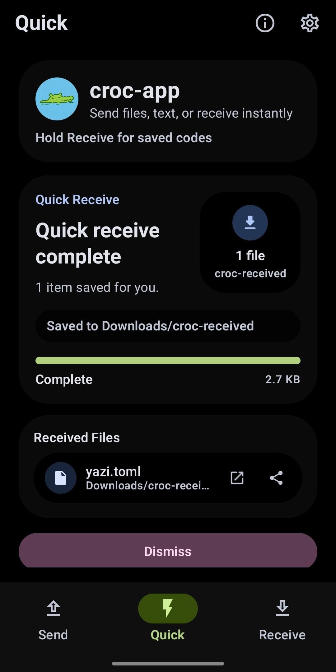Скриншот 1 — croc-app