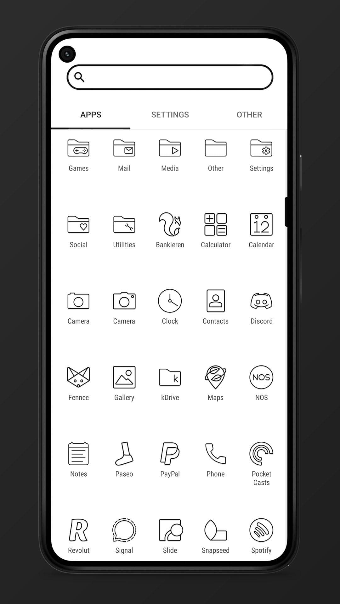 Скриншот 2 — Arcticons Black
