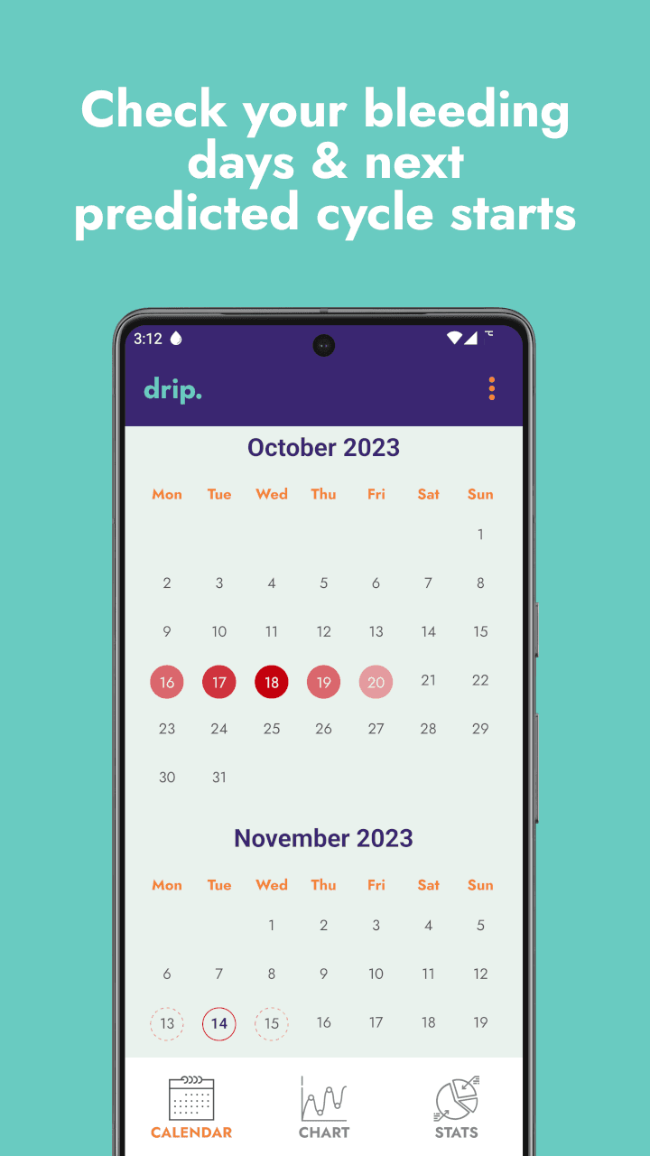 Скриншот 3 — drip period & cycle tracker