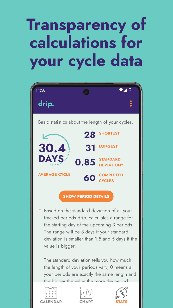 Скриншот 5 — drip period & cycle tracker