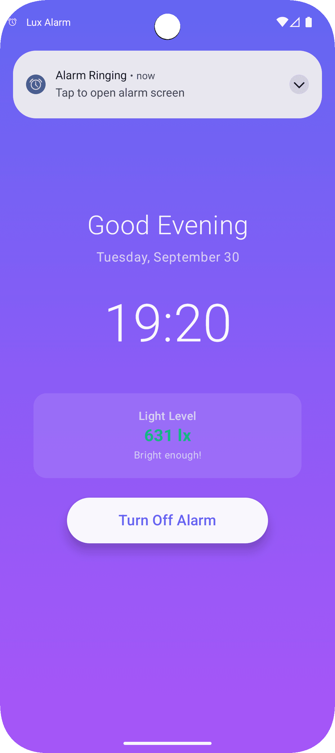 Скриншот 3 — Lux Alarm