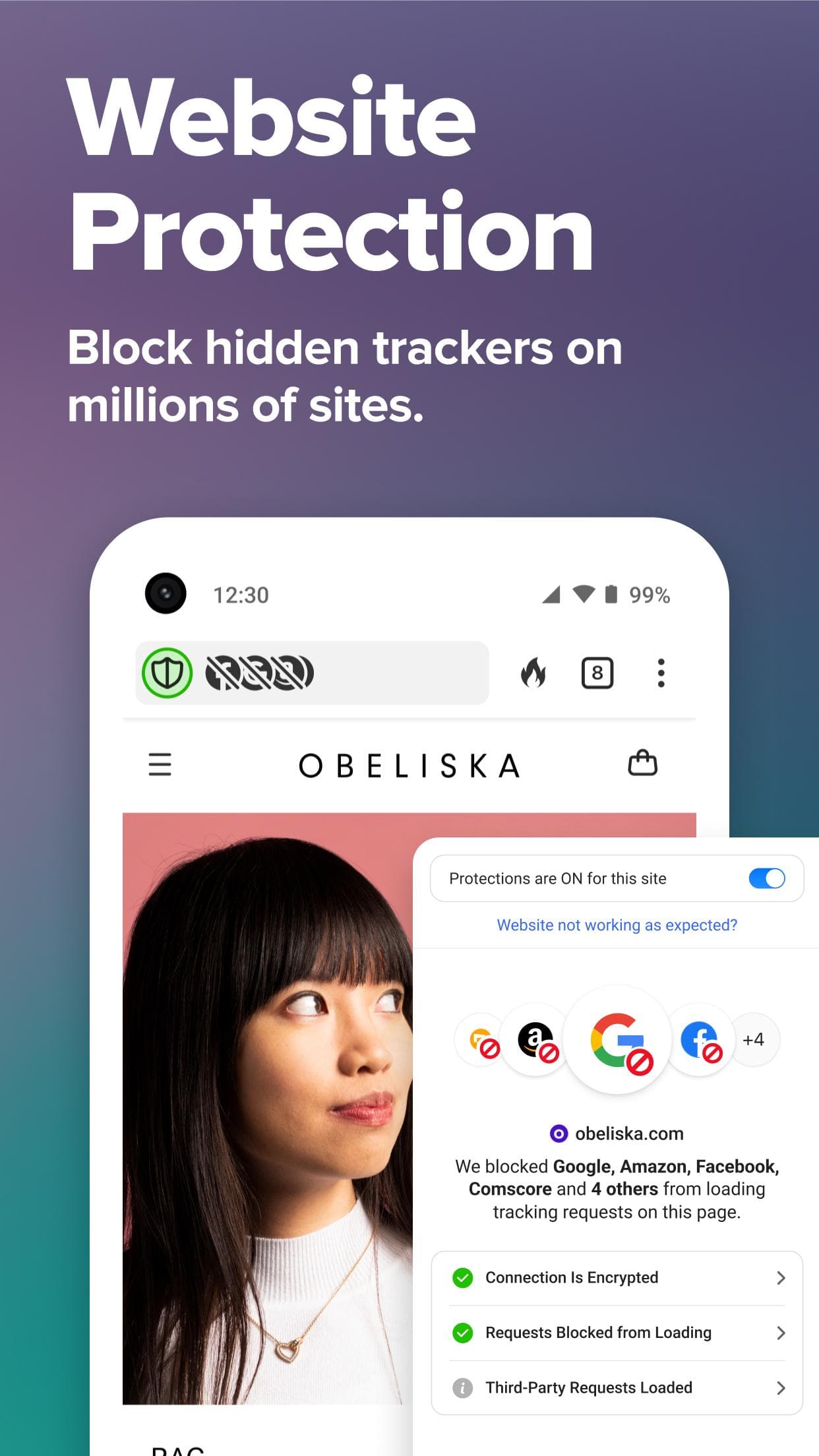 Скриншот 3 — DuckDuckGo Privacy Browser