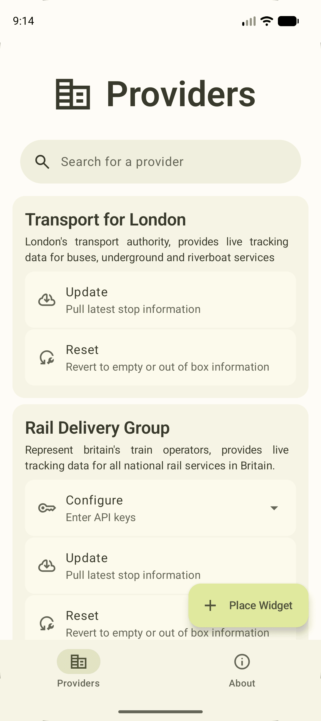 Скриншот 2 — Transport Widgets