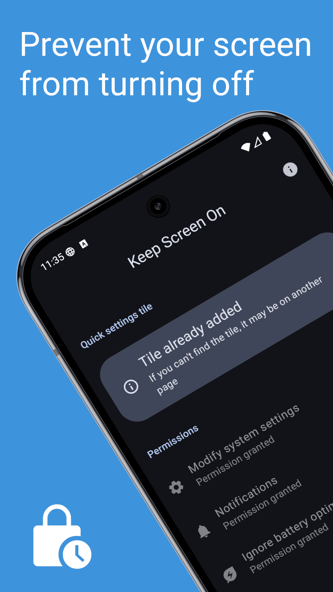 Скриншот 1 — Keep Screen On