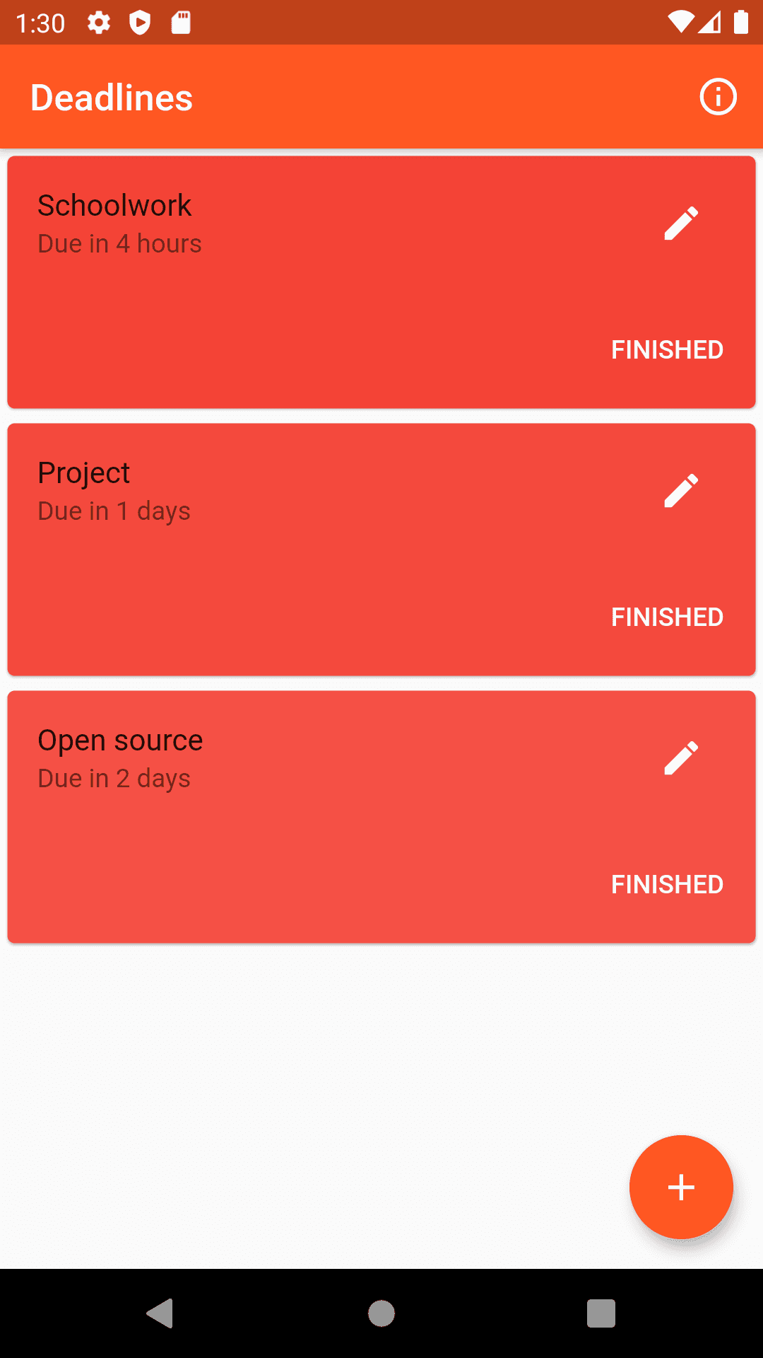Скриншот 1 — Deadlines