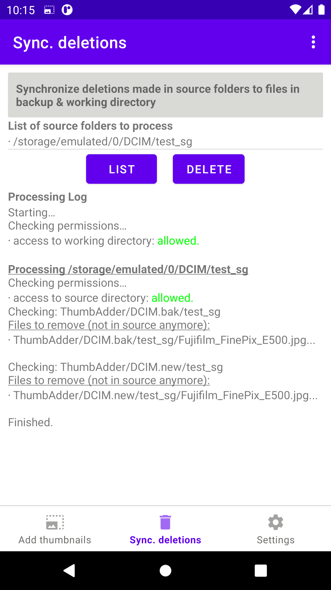 Скриншот 2 — Exif Thumbnail Adder