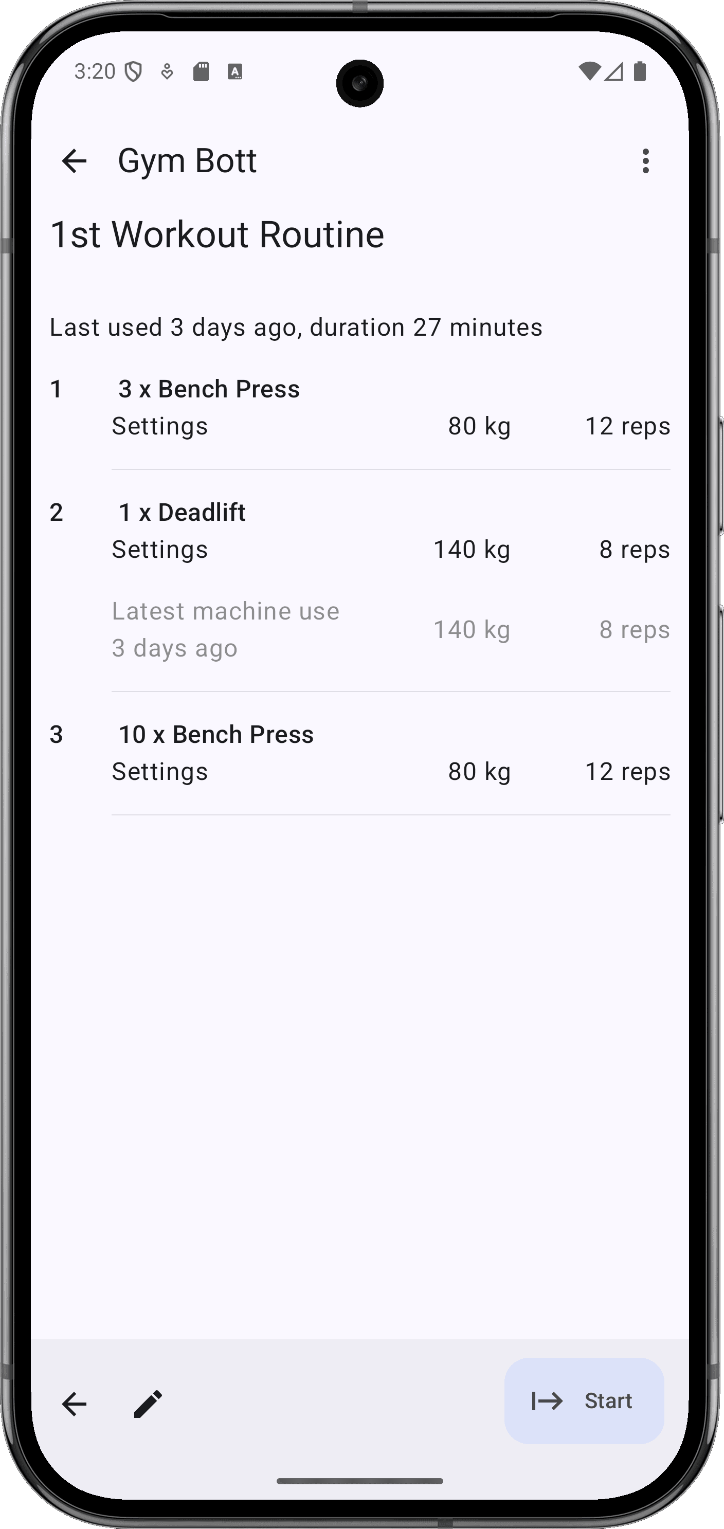 Скриншот 5 — Gym Bott
