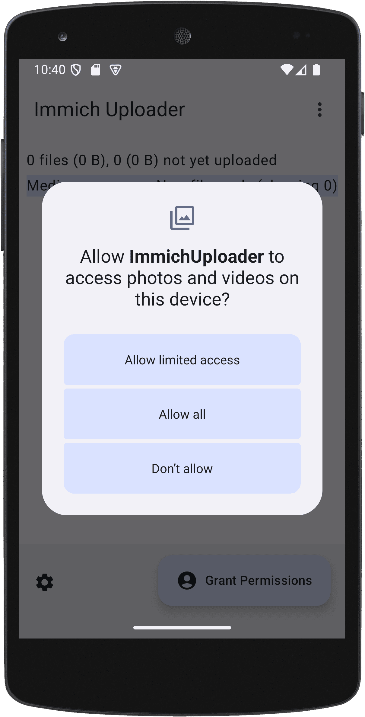 Скриншот 2 — Immich Uploader