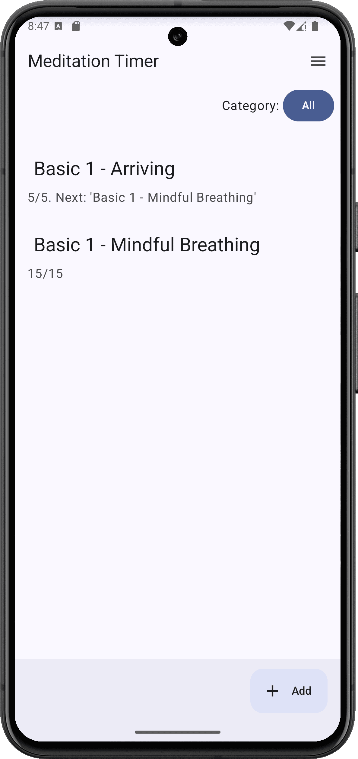 Скриншот 1 — Meditation Timer