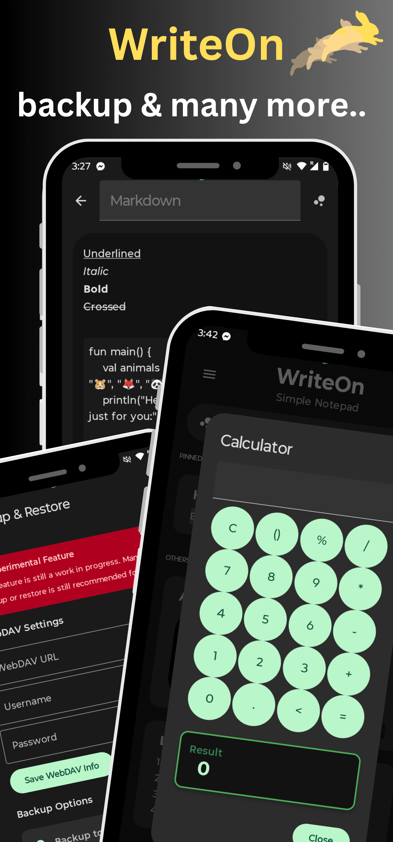 Скриншот 3 — WriteOn: Simple Notepad