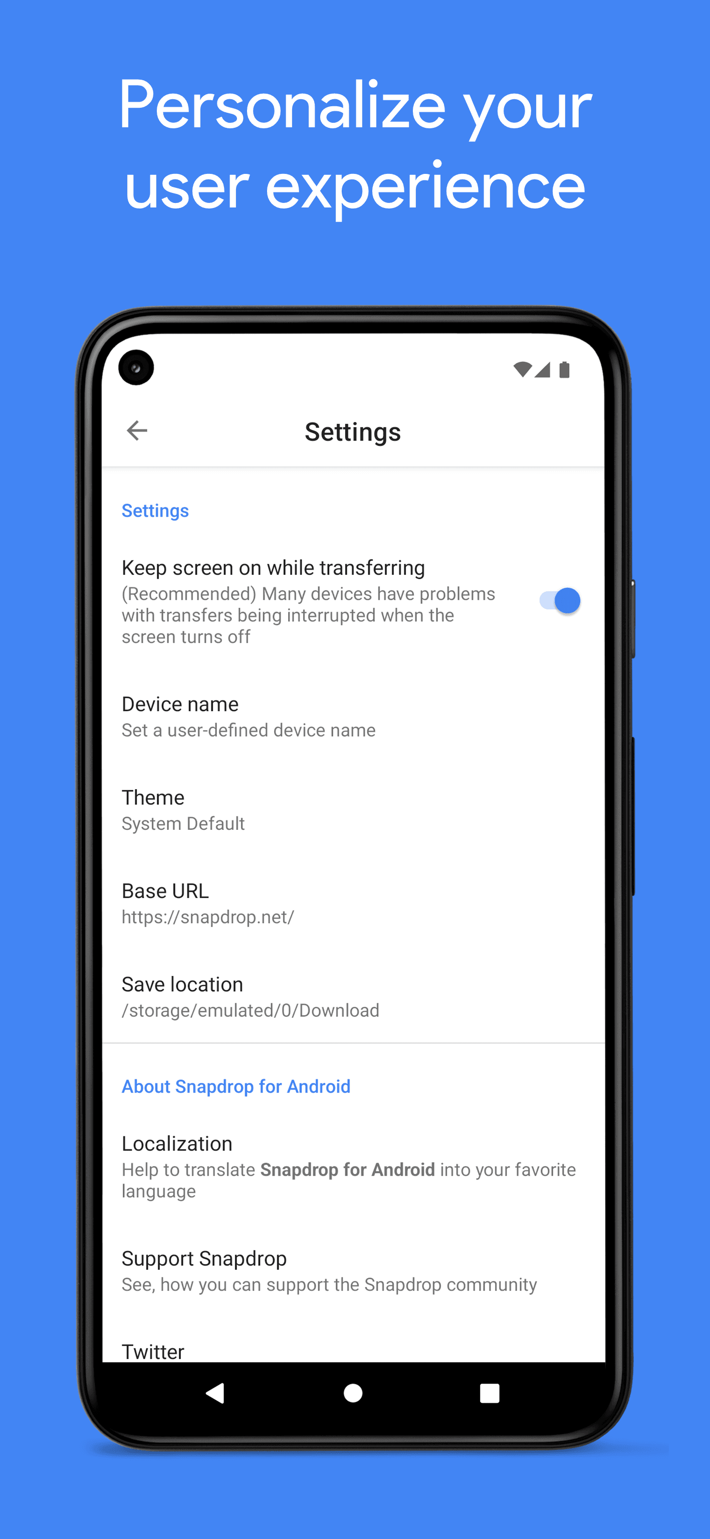 Скриншот 7 — Snapdrop & PairDrop для Android