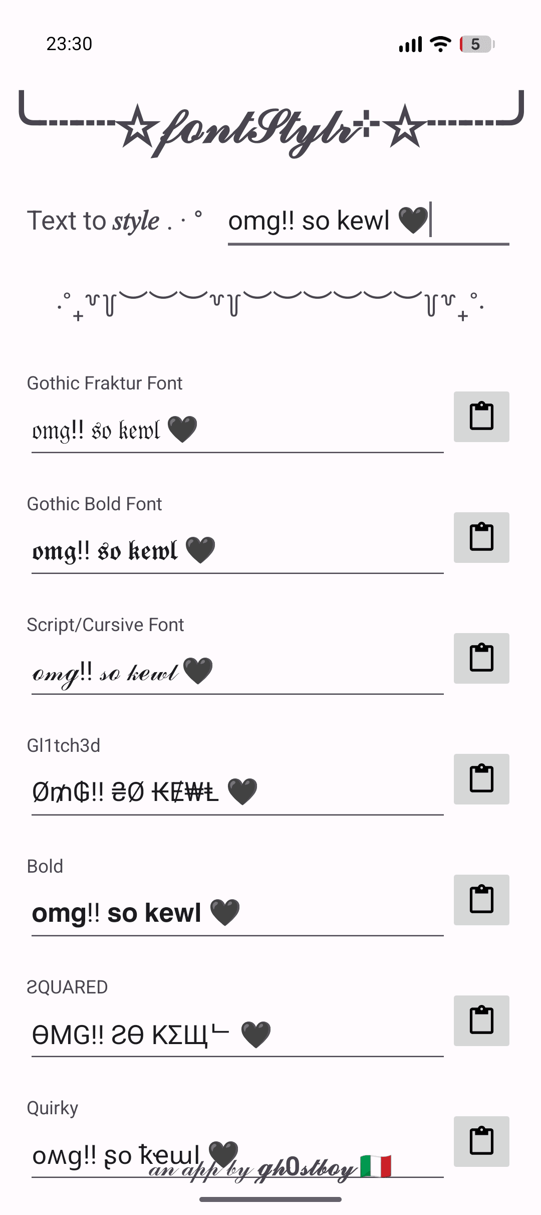 Скриншот 1 — FontStylr