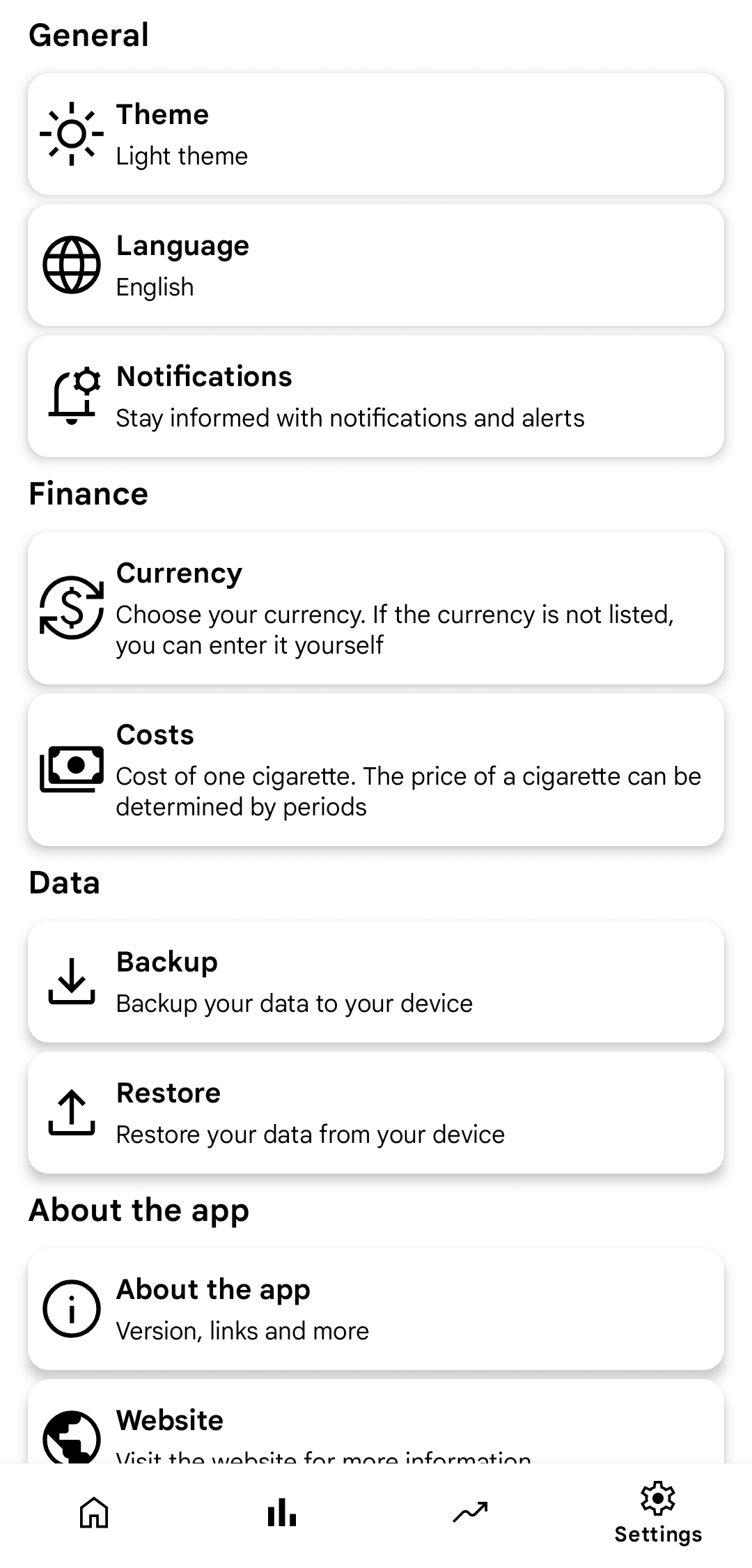 Скриншот 6 — Smoking Tracker